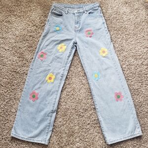 Blue Jeans with Flower 14Y